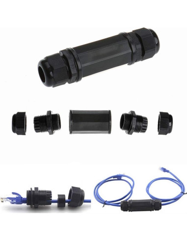 5 Conectores RJ45 a Prueba de Agua Anmbest Cat5/6 IP67