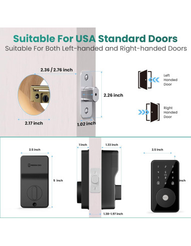 Cerradura Inteligente MOUSETRO ZN-S01 Bluetooth 4 en 1