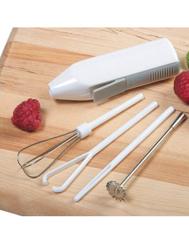 Batidora Mini Inalámbrica Norpro 5 Piezas Blanca