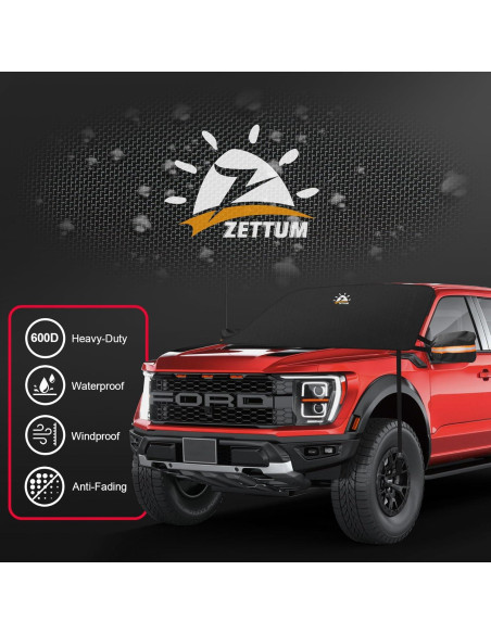 Cubierta de Parabrisas Zettum CSIC-76-BLK Resistente Invierno