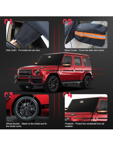 Cubierta de Parabrisas Zettum CSIC-76-BLK Resistente Invierno