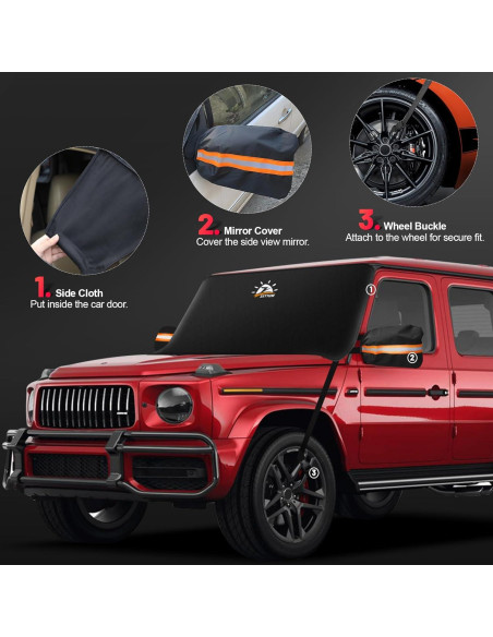 Cubierta de Parabrisas Zettum CSIC-76-BLK Resistente Invierno