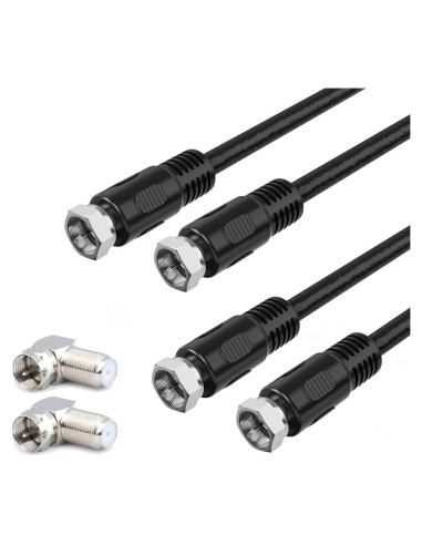 Cable Coaxial 0.3m RFAdapter - Paquete de 2 con Conectores F