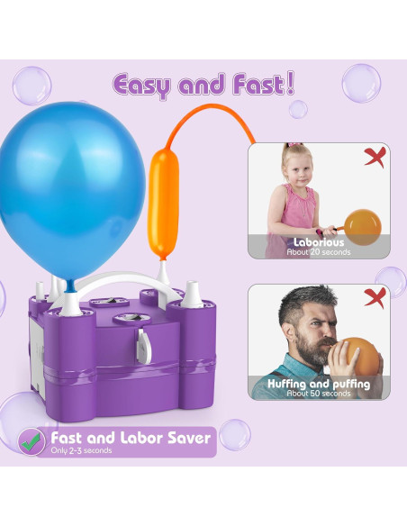 Bomba de Aire Eléctrica Keaibuding 3-en-1 para Globos