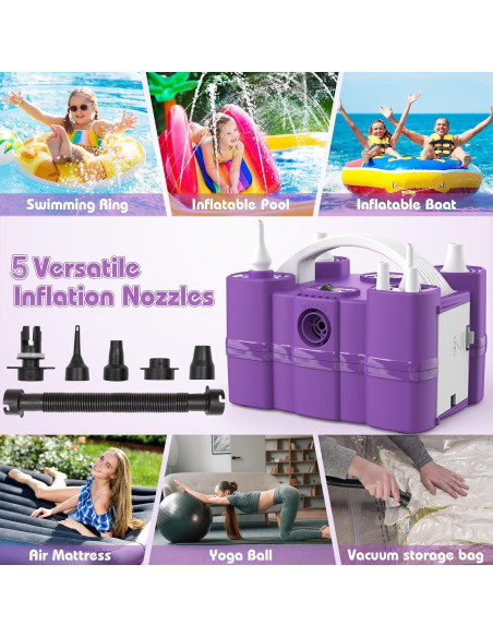 Bomba de Aire Eléctrica Keaibuding 3-en-1 para Globos