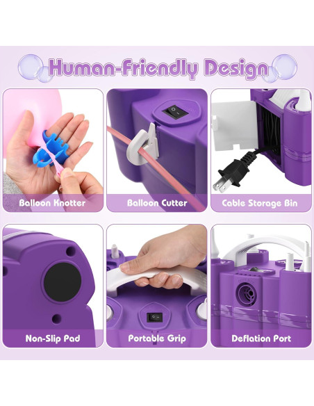 Bomba de Aire Eléctrica Keaibuding 3-en-1 para Globos