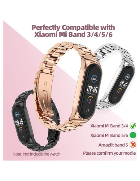 Correa MIJOBS de acero inoxidable para Mi Band 6/5/4/3