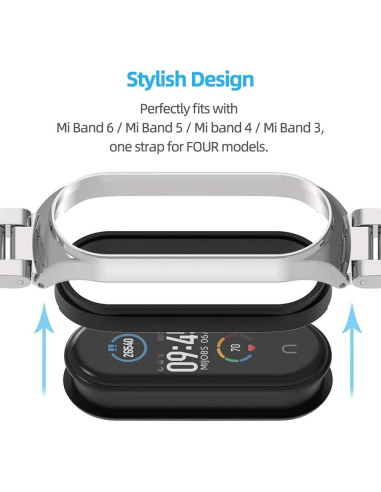Correa MIJOBS de acero inoxidable para Mi Band 6/5/4/3