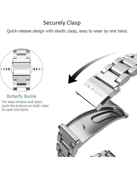 Correa MIJOBS de acero inoxidable para Mi Band 6/5/4/3