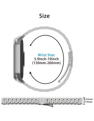 Correa MIJOBS de acero inoxidable para Mi Band 6/5/4/3