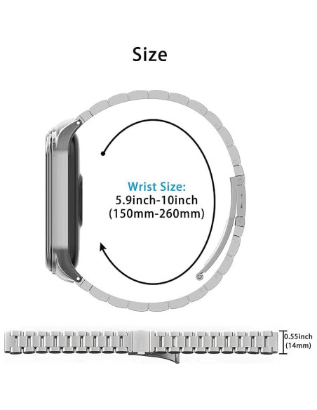 Correa MIJOBS de acero inoxidable para Mi Band 6/5/4/3