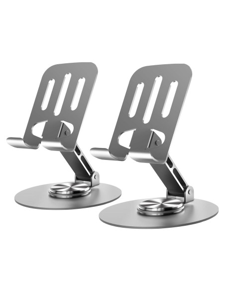 Soporte de Teléfono Lusosh Ajustable 360 Metal Gris Soporte de Teléfono Lusosh Ajustable 360 Metal Gris