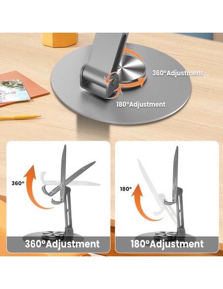 Soporte de Teléfono Lusosh Ajustable 360 Metal Gris Soporte de Teléfono Lusosh Ajustable 360 Metal Gris