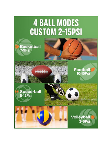 Bomba de Pelotas Eléctrica Pumteck AP1-M 15 PSI Portátil