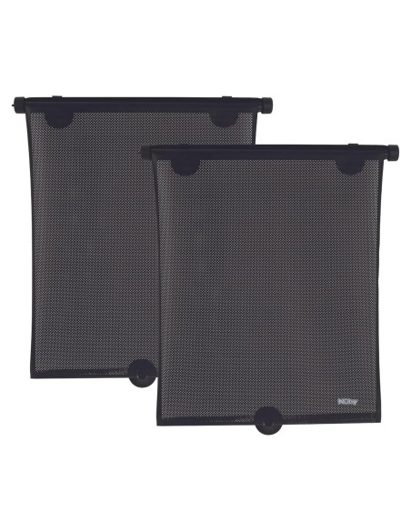 Nuby Protector Solar Ventana Lateral Vehículo 2 Pzas Negro
