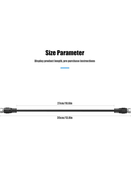 Cable Coaxial 0.3m RFAdapter - Paquete de 2 con Conectores F