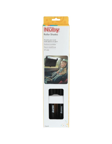 Nuby Protector Solar Ventana Lateral Vehículo 2 Pzas Negro