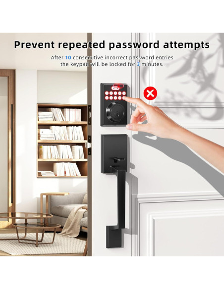 Cerradura de Puerta de Entrada Sin Llave BAILABA con Teclado