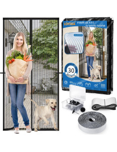 Pantalla de puerta magnética LOVIGA 80x203 cm alta resistencia 2