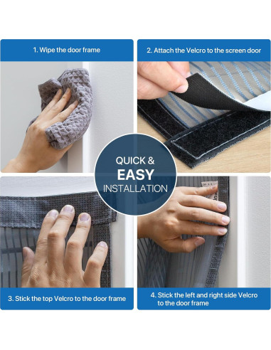 Pantalla de puerta magnética LOVIGA 80x203 cm alta resistencia