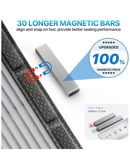 Pantalla de puerta magnética LOVIGA 80x203 cm alta resistencia