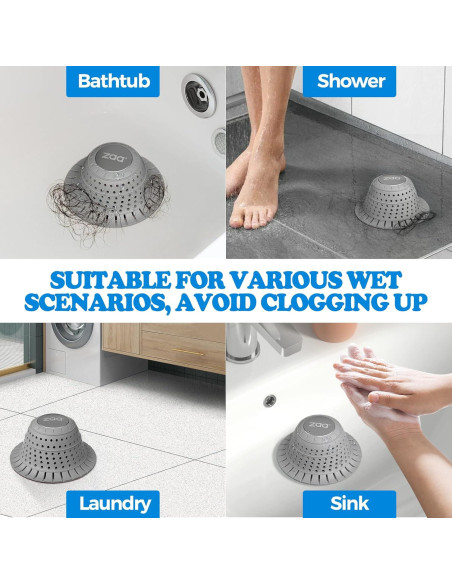 Cazador de Cabello zaa para Drenaje de Baño 11.43 cm