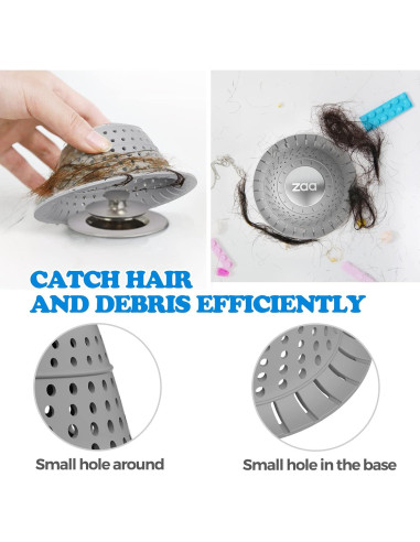 Cazador de Cabello zaa para Drenaje de Baño 11.43 cm