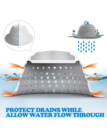 Cazador de Cabello zaa para Drenaje de Baño 11.43 cm