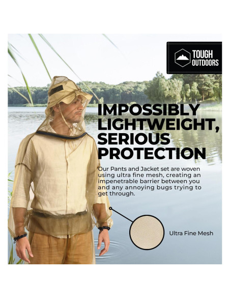 Chaqueta de Mosquito Tough Outdoors Grande - Extra Grande