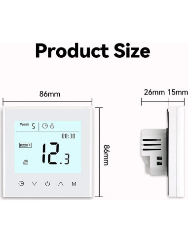 Termostato WiFi Programable MincoHome Control Táctil 240V