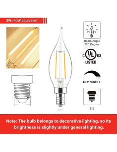 Bombillas LED Candelabra Dimmable Sengled CA10 40W 24 Pzas 2