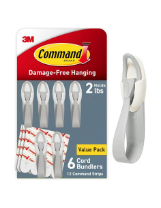 Organizador de Cables Command Blanco 6 Piezas Sin Daños