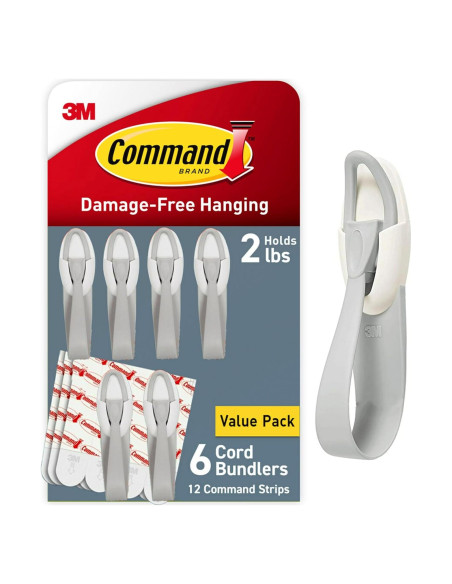 Organizador de Cables Command Blanco 6 Piezas Sin Daños