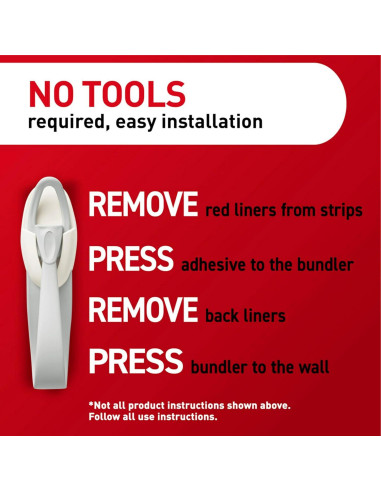 Organizador de Cables Command Blanco 6 Piezas Sin Daños