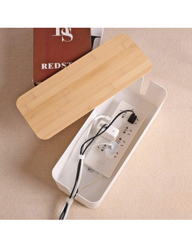 Caja Organizadora de Cables TuweChen Grande ABS Blanca