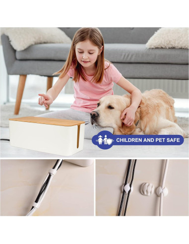 Caja Organizadora de Cables TuweChen Grande ABS Blanca