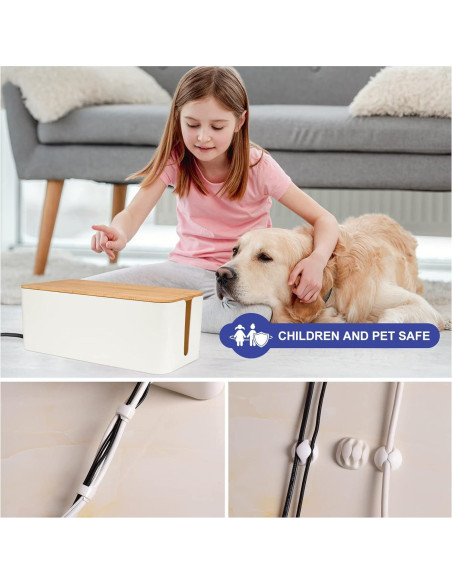 Caja Organizadora de Cables TuweChen Grande ABS Blanca