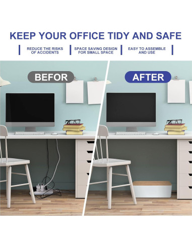 Caja Organizadora de Cables TuweChen Grande ABS Blanca