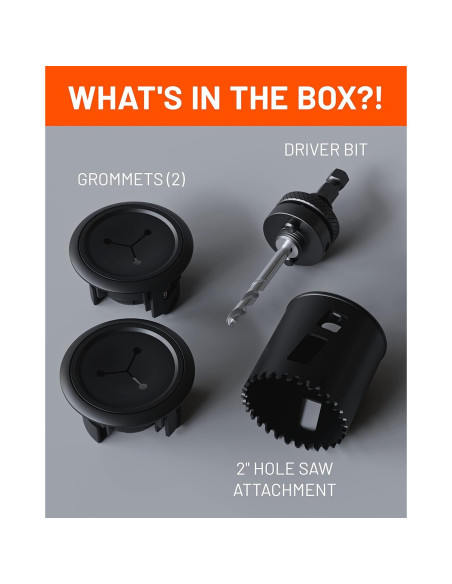 Ocultador de Cables ECHOGEAR Mini 2.5" (6.35 cm) Negro