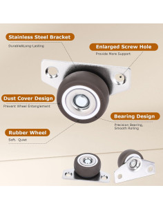 Ruedas de Caster ZUOFANG 3.18 cm Juego de 4 para Muebles 2