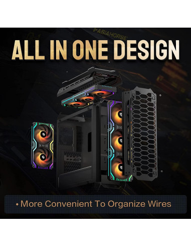 Ventilador RGB Asiahorse Matrix 360mm 56 LEDs PWM Silencioso