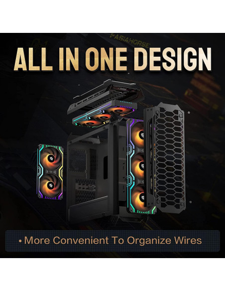 Ventilador RGB Asiahorse Matrix 360mm 56 LEDs PWM Silencioso