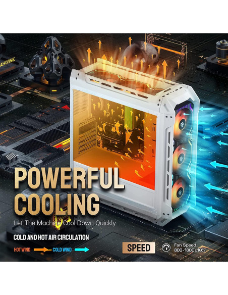 Ventilador RGB Asiahorse Matrix 360mm 56 LEDs PWM Silencioso