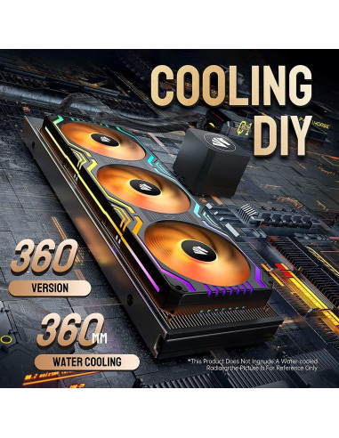 Ventilador RGB Asiahorse Matrix 360mm 56 LEDs PWM Silencioso