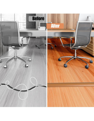 Cubierta de cable de piso autoadhesiva DBHXXMB 3,05 m madera marrón