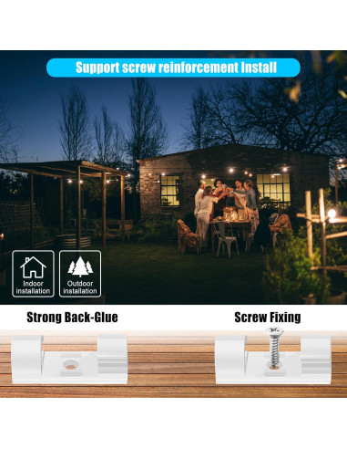 Clips de Cable Autoadhesivos XHF 50pcs Medianos Blancos