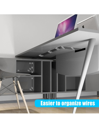 Clips de Cable Autoadhesivos XHF 50pcs Medianos Blancos