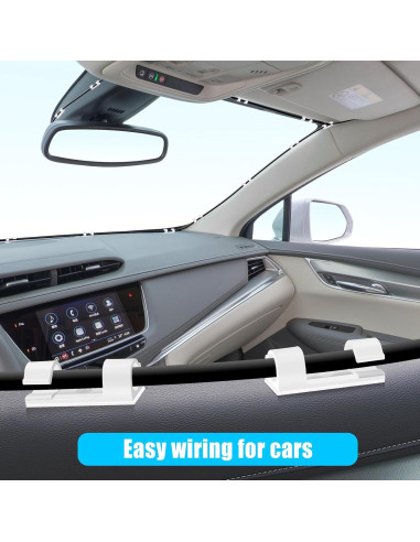 Clips de Cable Autoadhesivos XHF 50pcs Medianos Blancos