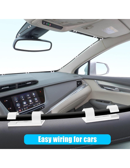 Clips de Cable Autoadhesivos XHF 50pcs Medianos Blancos