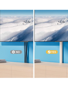 Ocultador de Cables Yecaye 47 cm Blanco para TV 2